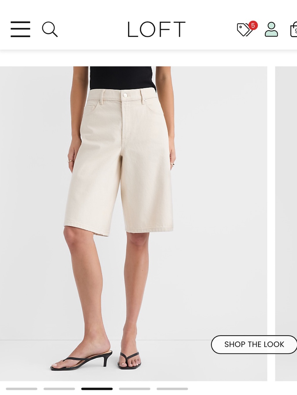 Ivory High-Rise Bermuda Shorts - Women